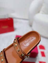 Garavani Rockstud Rope Flat Sandals