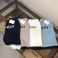 Layered Logo Drawstring Shorts