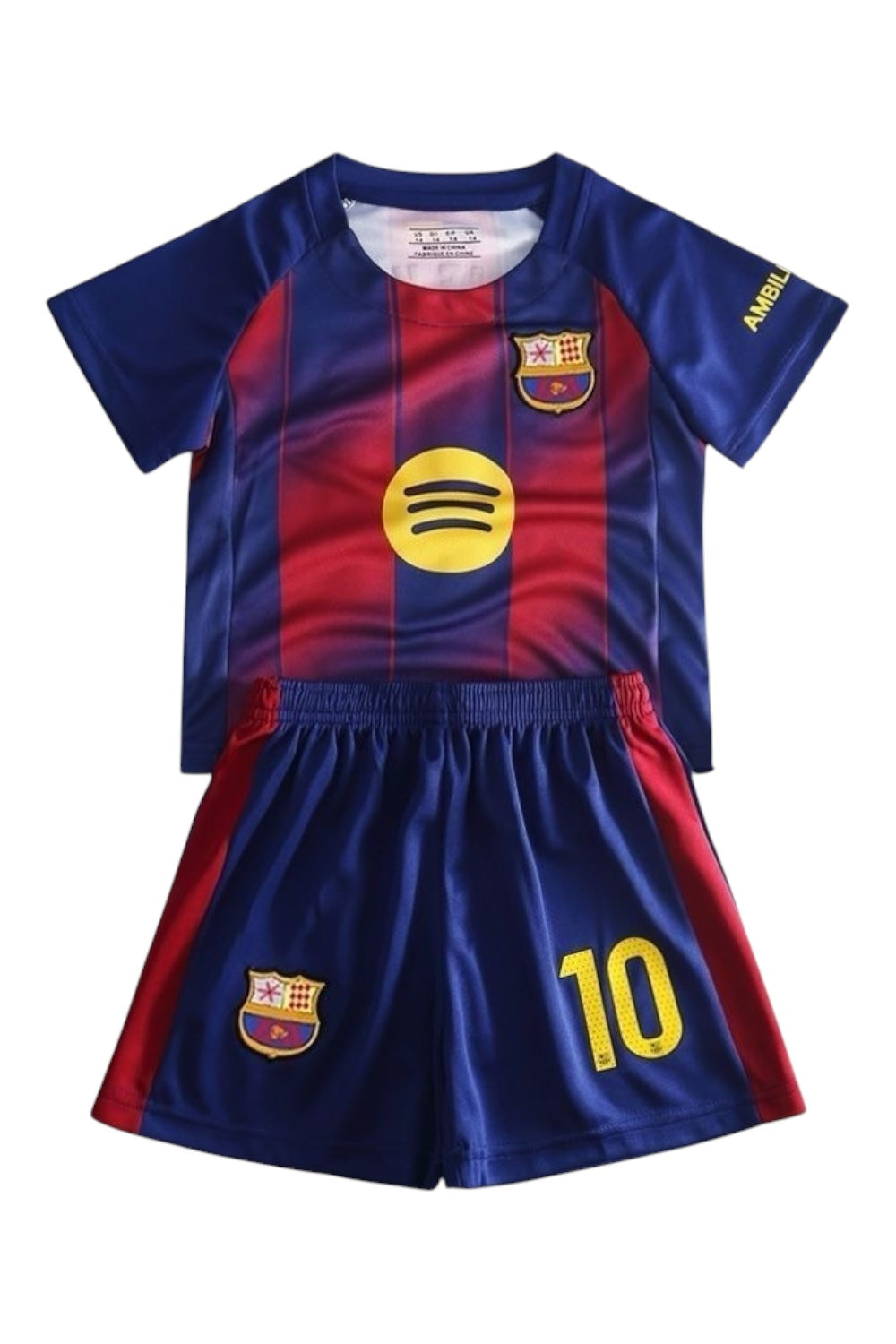 Messi #10 Barcelona Kids Soccer Jersey Set