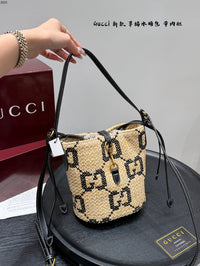 Raffia Bucket Bag