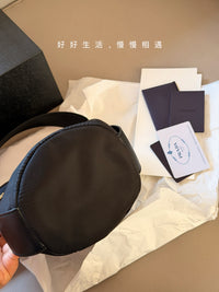 Black Mini Nylon Bucket Bag
