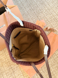 Logo Crochet Knit Tote Bag