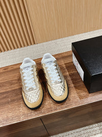 Laminated Lambskin & Suede Trainers