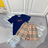 Check T-Shirt & Shorts Set