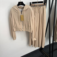Check Hoodie Trousers Set