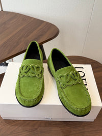 Double L Suede Loafers
