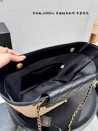 Straw Raffia Chain Tote Bag