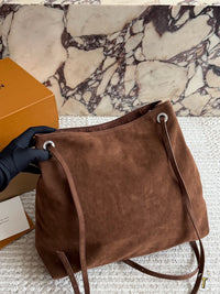 Large Suede Route Shoulder Bag