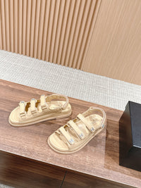 Lambskin Crystal Velcro Dad Sandals