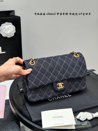 Classic Flap Bag Dark Blue Denim