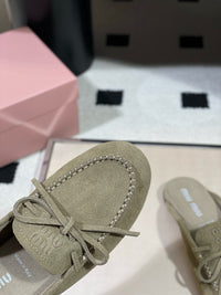 Suede Deck Mules