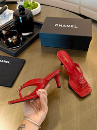 Camellia Thong Mules