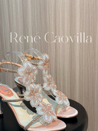 Caovilla Satin Floral Cleo Sandals