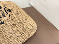Crocheted Raffia Tote Bag