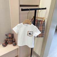 Pocket Tee & Check Shorts Set