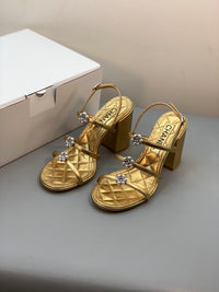 Pearl Flower Heel Sandals