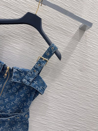 Monogram Denim Dress