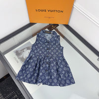 Denim Monogram Shirt Dress