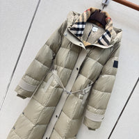 Long Hooded Down Coat