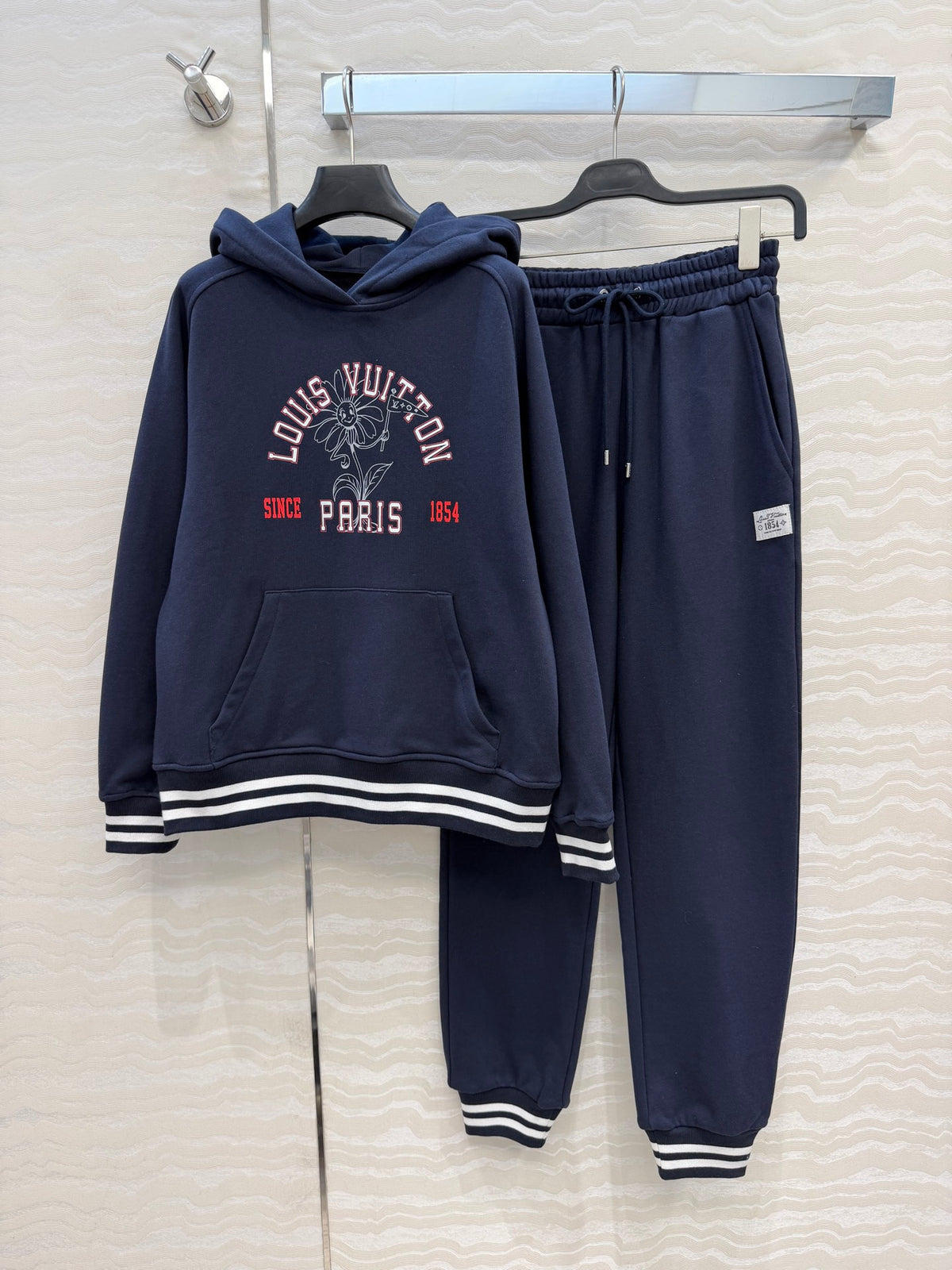 26S Signature Print Varsity Stripe Hoodie Set