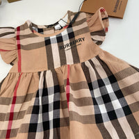 Vintage Check Flutter Dress