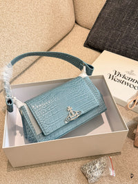 Hazel Croc-embossed Shoulder Bag