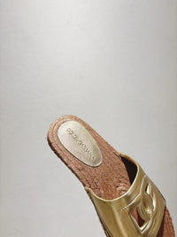 Nappa Leather Espadrille Sliders