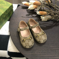 Horsebit Ballet Flat Beige Monogram