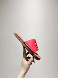 Nappa Leather Espadrille Sliders