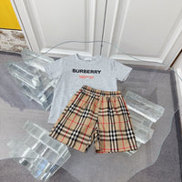 Check T-Shirt & Shorts Set