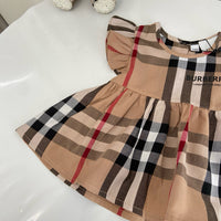 Vintage Check Flutter Dress