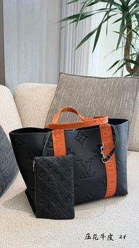 Embossed Monogram Tote Bag