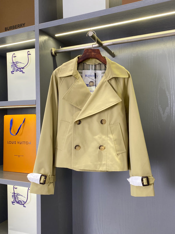 Cropped Gabardine Mayfair Trench Jacket