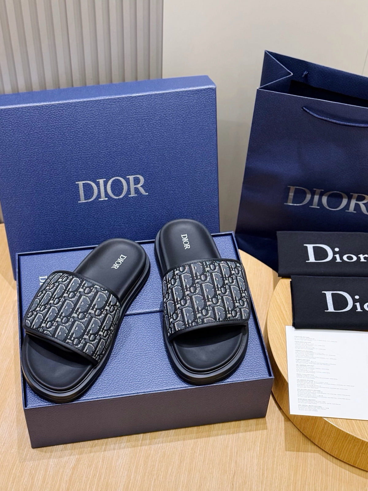 Oblique Slide Sandals