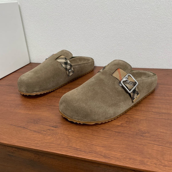 Check Suede Urchin Clogs