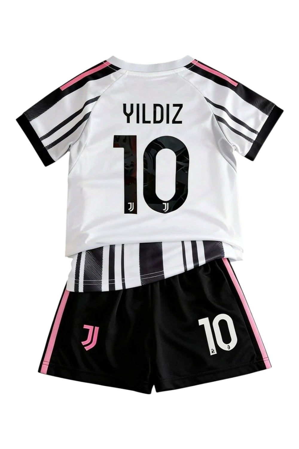 Yildiz #10 Black & Pink Kids Soccer Jersey Set