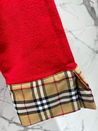 Vintage Check Cuff Wool Cardigan