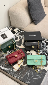 Croc Embossed Small Flap Bag
