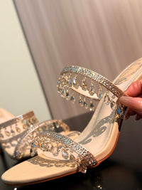 Caovilla Chandelier Heeled Mules