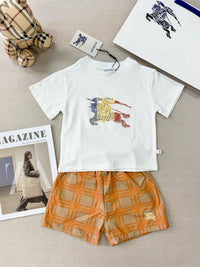 Knight Print Check Shorts Set