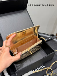 Metallic Mini Top Handle Flap Bag