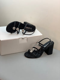 Pearl Flower Heel Sandals