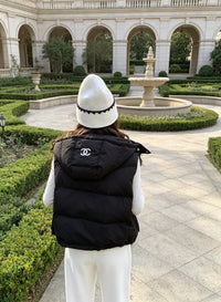 Logo Hooded Puffer Vest