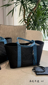 Embossed Monogram Tote Bag