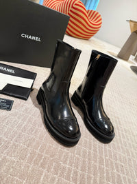 Calfskin Cap Toe Short Boots
