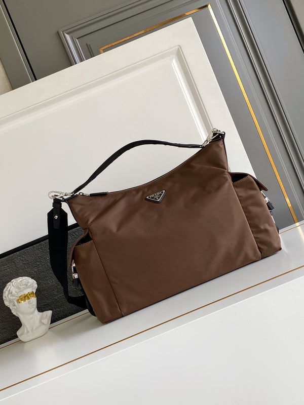Explore Re-Nylon and Leather Shoulder Bag
