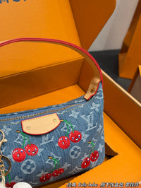 Pochette Accessoires Cherry Monogram Denim