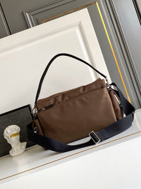 Explore Re-Nylon and Leather Shoulder Bag