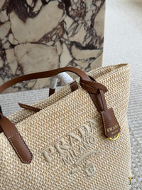 Crochet Leather Tote Bag
