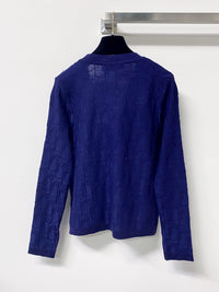 Oblique Jacquard Knit Cardigan